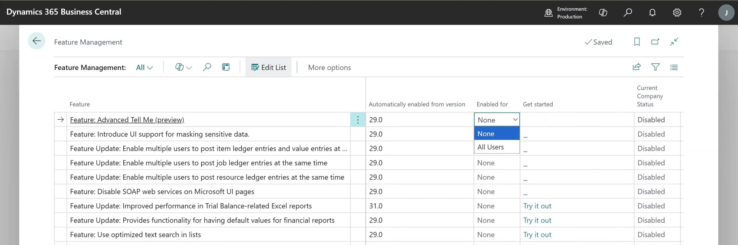 Feature Management